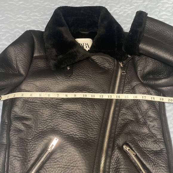 @@@ZARA@@@Zara Biker Belted Double-Faced Jacket. - Picture 15 of 16